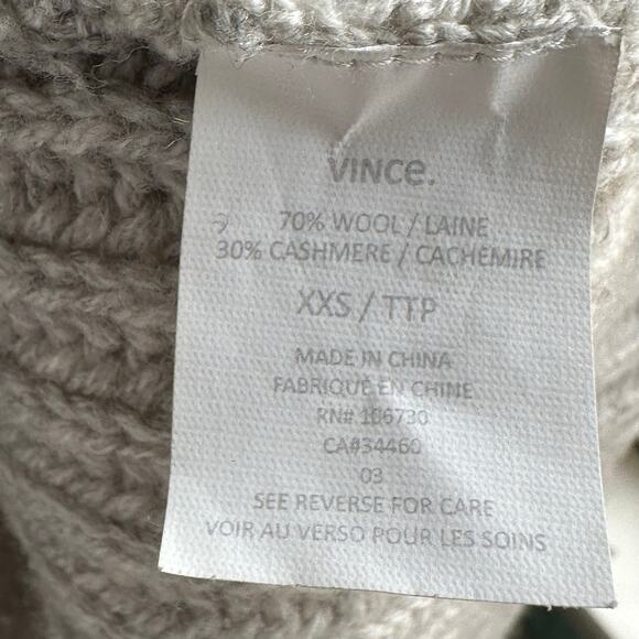 Vince Wool Cashmere Striped Ribbed Sweater - Picture 8 of 8